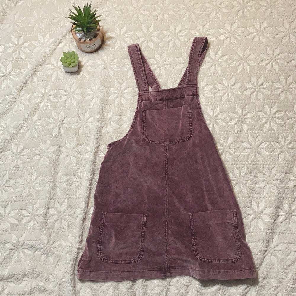 Burgundy felt overalls